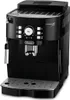 A black DeLonghi Magnifica S coffee machine is shown from the front on a white background. Produktbild-Vorschau