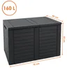 Kunststoff Kissenbox anthrazit in Holz Optik - 75 x 53 cm - Produktbild-Vorschau 2