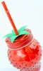 Glasbecher mit Schraubverschluss und Strohhalm 400ml Ideal Produktbild-Vorschau 2