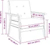 A diagram of a chair with dimensions indicated. Podgląd zdjęcia produktu