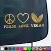PantherPixel Peace Love Vegan Aufkleber Veganer Veganismus Produktbild-Vorschau 1