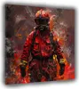 Feuerwehrmann Feuer Leinwandbild Wandbild Kunstdruck XL Produktbild-Vorschau 1