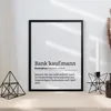 Bankkaufmann Poster Definition Kunstdruck Wandbild Geschenk Produktbild-Vorschau 4