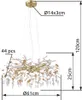 Pendelleuchte, Kronleuchter, Gold, Glaskristalle, D 61 cm Produktbild-Vorschau 4
