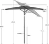 Sekey Sonnenschirm Balkon 200 x 125 cm Rechteckig Produktbild-Vorschau 7