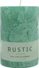 Stumpenkerze aus Paraffin, Smaragd, Rustic, WENZEL, 80/60 Produktbild-Vorschau 1