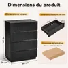 Commode ALIGHTUP avec 4 tiroirs, design à lamelles sans Voir les images du produit 4