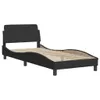 The Living Store Bettgestell mit Kopfteil Schwarz 80x200 cm Produktbild-Vorschau 3