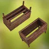 Two wooden planter boxes are shown against a green background. One is upright, and the other is upside down. Anteprima dell’immagine prodotto