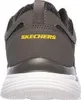 The back view of a gray Skechers sneaker with a white sole. Anteprima dell’immagine prodotto