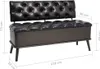 vidaXL Banc avec espace de rangement et dossier 110cm noir Voir les images du produit 7