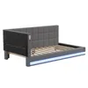 A product shot of a bed frame. Produktbild-Vorschau
