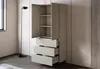 MINIO – Hoge kast met lades, model LOKET 70, kasjmierbeige Productafbeelding-voorbeeld 4