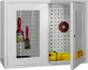 Stahl-Hängeschrank - 1 Sichtfenstertür - Rückwand gelocht - Produktbild-Vorschau 5