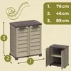 Gartenschrank Wetterfest Outdoor Kunststoff Schrank Produktbild-Vorschau 2