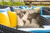 MuchoWow® Outdoor Kissen - Weltkarte - Sepia - Vintage - Produktbild-Vorschau 4