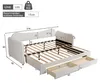 Letto imbottito Flieks 90x200 cm con letto estraibile, Anteprima dell’immagine prodotto 4