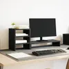 vidaXL Monitorständer mit Schreibtisch-Organizer Schwarz Produktbild-Vorschau 2