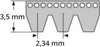3 PJ 605 Keilrippenriemen Produktbild-Vorschau 2