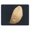 MuchoWow® Mauspad Mousepad Gold - Blätter - Schwarz - Produktbild-Vorschau 1