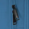 A close-up shot of two black zipper pulls on a blue textured surface. Voir les images du produit