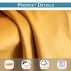 A close-up of yellow velvet fabric with product detail icons at the bottom. Anteprima dell’immagine prodotto