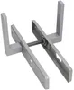 A silver door handle set with a connecting square bar, shown against a white background. Produktbild-Vorschau