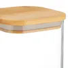 Relaxdays Vorratsgläser mit Bambusdeckel, 3er Set, eckige Produktbild-Vorschau 6