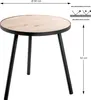 HAKU Beistelltisch Eiche hell, schwarz  - MDF, Metall, Produktbild-Vorschau 2