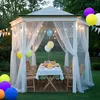 Moskitonetz Outdoor Vorhang mit Stangendurchzug Produktbild-Vorschau 6