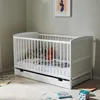 Babybett Kinderbett 70x140 cm mit Schublade Umbaubares Produktbild-Vorschau 3
