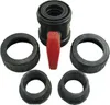 HAF 2x PVC 2 Wege Kugelhahn Roter Griff mit 50mm | Produktbild-Vorschau 3