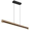 LED Hängeleuchte, Holz, Alu, opal, schwarz, L 120 cm Produktbild-Vorschau 1