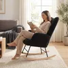 Schwarz Schaukelstuhl Schaukelsessel Relaxsessel Relaxstuhl Produktbild-Vorschau 9