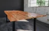 Essgruppe 180 cm Mango naturfarben U-Gestell schwarz mit 6 Produktbild-Vorschau 4