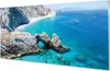 Glasbilder 100x50 Wandkunst Griechenland Strand Seeküste Produktbild-Vorschau 1