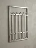 Silberne Metall-Wandgarderobe mit schlichtem Design, Produktbild-Vorschau 1