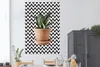 MuchoWow® Poster Pflanze - Blumentopf - Schwarz - Weiß Produktbild-Vorschau 2