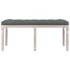 The Living Store Sitzbank Dunkelgrau 110x40x49 cm Stoff Produktbild-Vorschau 3
