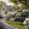 LARS360 Gris foncé Chaise longue pliante, chaise de plage, Voir les images du produit 10