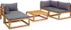 set da giardino 5 pezzi con cuscini in legno massiccio di Anteprima dell’immagine prodotto 28