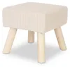 Relaxdays Hocker Cord, Holzbeine, gepolstert, HxBxT: Produktbild-Vorschau 7