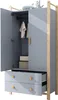 Merax Kinder-Kleiderschrank mit 2 Türen, 2 Schubladen, Produktbild-Vorschau 6
