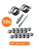 10 Stück Doppel Rohrschelle 1/2” 20-23mm | Rohrschellen Set Produktbild-Vorschau 1