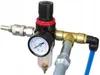 Close-up of an air compressor regulator and filter assembly. Produktbild-Vorschau