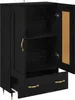 vidaXL Highboard Schwarz Eichen-Optik 69,5 x 31 x 115 cm Produktbild-Vorschau 5