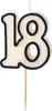 Candela di compleanno numero 18 candela numero 5,5cm bianco Anteprima dell’immagine prodotto 1