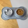 KaraLuna Napfunterlage aus Silikon mit Edelstahl Futternapf Produktbild-Vorschau 4