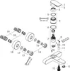 Exploded view diagram of a faucet assembly with numbered parts. Anteprima dell’immagine prodotto
