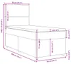 vidaXL Boxspringbett mit Matratze Dunkelbraun 90x200 cm Produktbild-Vorschau 8